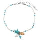 thumbnail image 1 of Tobilleras de estilo étnico, estilo bohemio, cadena para el tobillo, hecha a mano, con forma de estrella de mar y conchas, joyería azul, 1 of 6