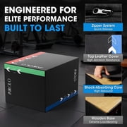 Plyo Box, 3-in-1 Foam Plyometric Jump Box, 16X12X14 Box Jump for Home Gym Training Fitness Workout Exercise