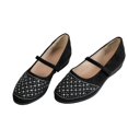 thumbnail image 5 of YOUYEDIAN Mary Jane Shoes Women Fashion Wedge Heel Slip On Versatile Rhinestone Deco Round Toe Comfy Shoes Casual One Strap Outdoor Walking Dress Shoes, 5 of 5