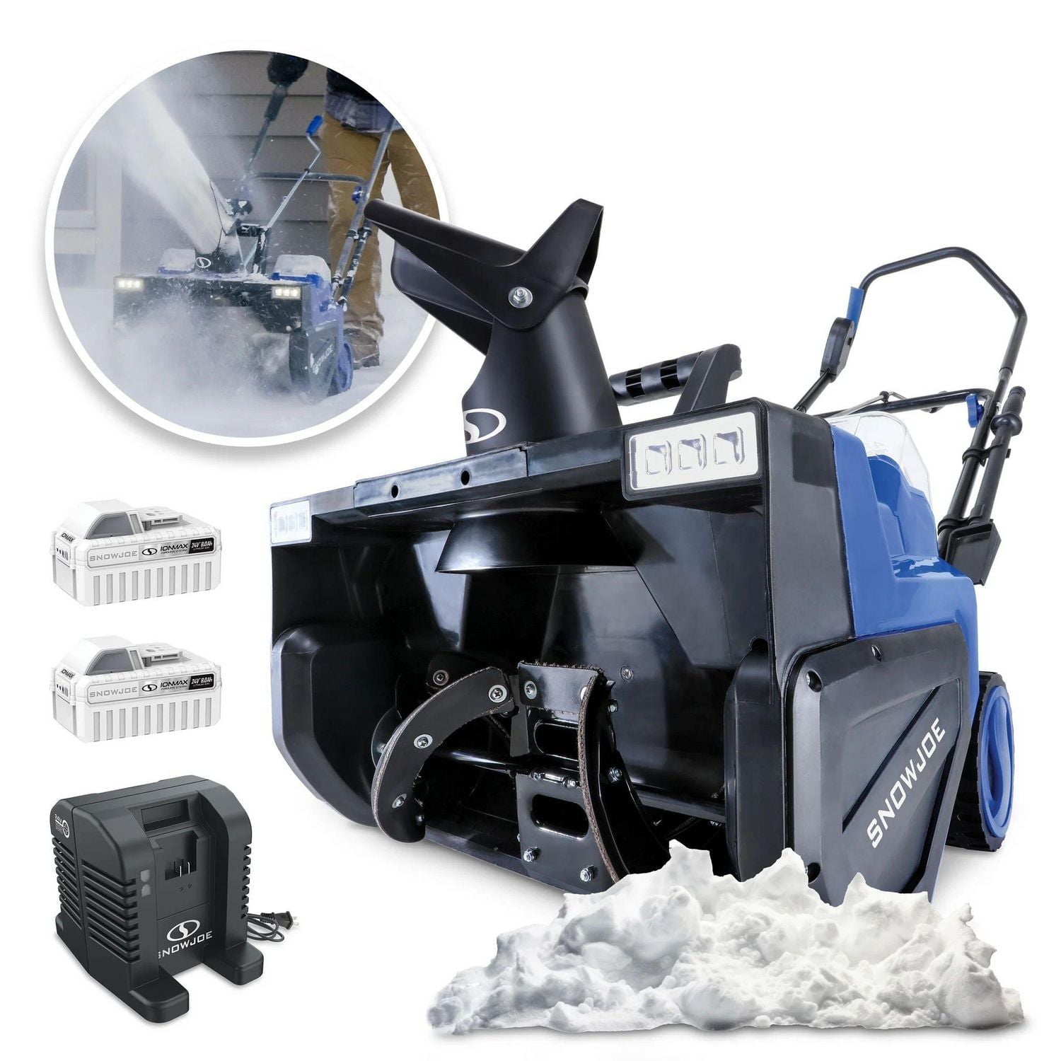 Snow Joe 48V Brushless Cordless Single-Stage Snow Blower 24V-X2-SB22