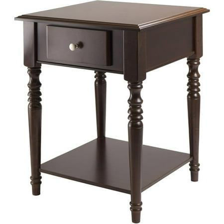 Winsome Wood Whitman Square Accent Table in Cappuccino