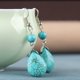 thumbnail image 5 of Pendientes Colgantes Turquesas Sunnimix Nupcial Azul, 5 of 8