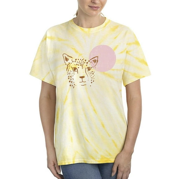 Leopard Face Portrait Tie Dye Cyclone Women -Image by Shutterstock, Female x-Large