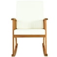 thumbnail image 3 of Costway Acacia Wood Rocking Chair Patio Garden Lawn W/ Cushion, 3 of 9