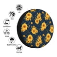 thumbnail image 4 of Wukai Blue Striped Sunflower A Print Spare Tire Cover for RV Trailer,Waterproof PVC Faux Leather Wheel Cover Fit for Truck,Trailer,RV,SUV,Camper and Most Vehicle-16 inch, 4 of 6