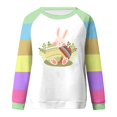 thumbnail image 5 of FAIWAD Chandail de Pâques pour Femmes Manches Longues Col Rond Tunique Hauts Graphique de Pâques chandail Blouse, 5 of 5