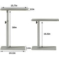 thumbnail image 3 of Bamboo Sofa Tray Table C Shaped Side End Table with Metal Base, Adjustable Height Swivel Snack Couch for Bed Small Spaces Living Room Grey Table and Grey Base, 3 of 12