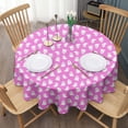 thumbnail image 3 of Cute Halloween Ghosts Pattern Round Tablecloth 60"x60",Wrinkle Wipeable Table Cloth for Kitchen Dining Room Picnic Patio Party, 3 of 6