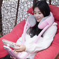 thumbnail image 5 of Neck Pillow Travel for Sleeping, Portable Head Neck Support Sleeping Pillows in , Headrest Cushion with Phone Holder - Pink, 5 of 7