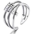 thumbnail image 1 of Anillo giratorio Joker con personalidad de moda europea y americana, anillo de dedo cruzado multicírculo con diseño inteligente para mujer, 1 of 6
