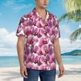 thumbnail image 6 of Uemuo Orchids Flowers Printed Regular Fit Short Sleeve Casual Hawaiian Shirt for Men,Aloha shirt,Tropical shirt,Floral print shirt,Vacation Beach shirt-Small, 6 of 9