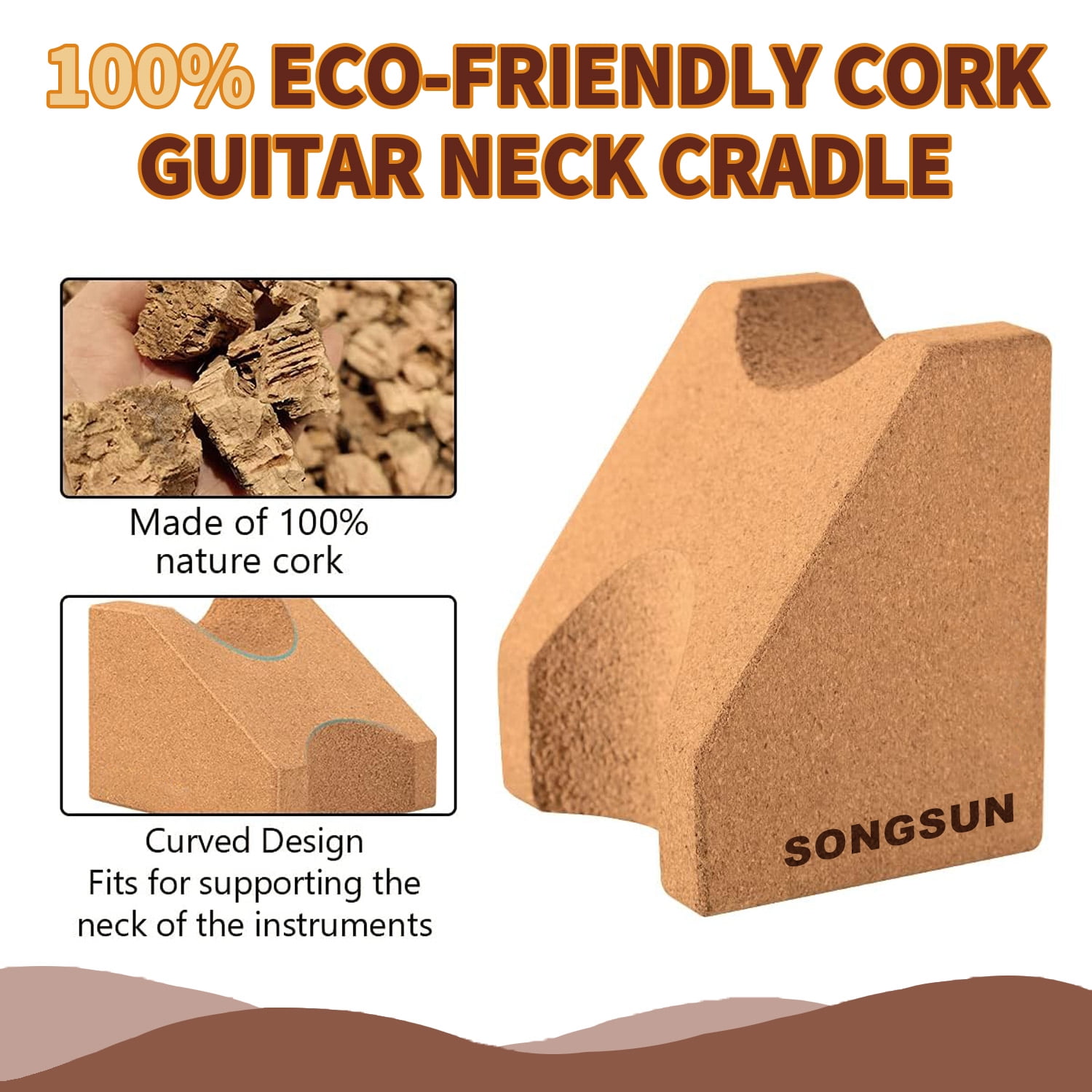 Guitar Neck Support Pillow - Universal Instrument Cradle for Guitar, Violin, Ukulele, Banjo, Mandolin Repair & Maintenance, Ergonomic Workstand Tool with Non-Slip Base for Luthiers & Musicians