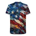 thumbnail image 5 of Cavosen Mens Tshirts Graphic Short Sleeve Crew Neck 4th of July Patriotic Tee Red White and Blue Shirt Summer Basic Tops, 5 of 5