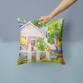 thumbnail image 2 of Carolines Treasures 6130PW1414 White Cottage at the beach Decorative   Canvas Fabric Pillow 14Hx14W multicolor, 2 of 4