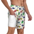 thumbnail image 3 of Goofa Cartoon Sea Turtle Printed Men's Swim Trunks Board Shorts Quick Dry Mens Swimming Trunks with Compression Liner,Breathable Fit Hawaii Beach Shorts-Large, 3 of 9