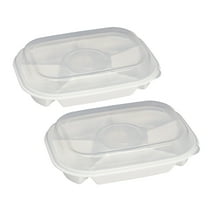 Buddeez Plastic Party Trays with Snap-On Covers, Set of 2