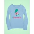 thumbnail image 3 of Crocodile In A Dress Long Sleeve Toddler -Image by Shutterstock,  2 Toddler, 3 of 4