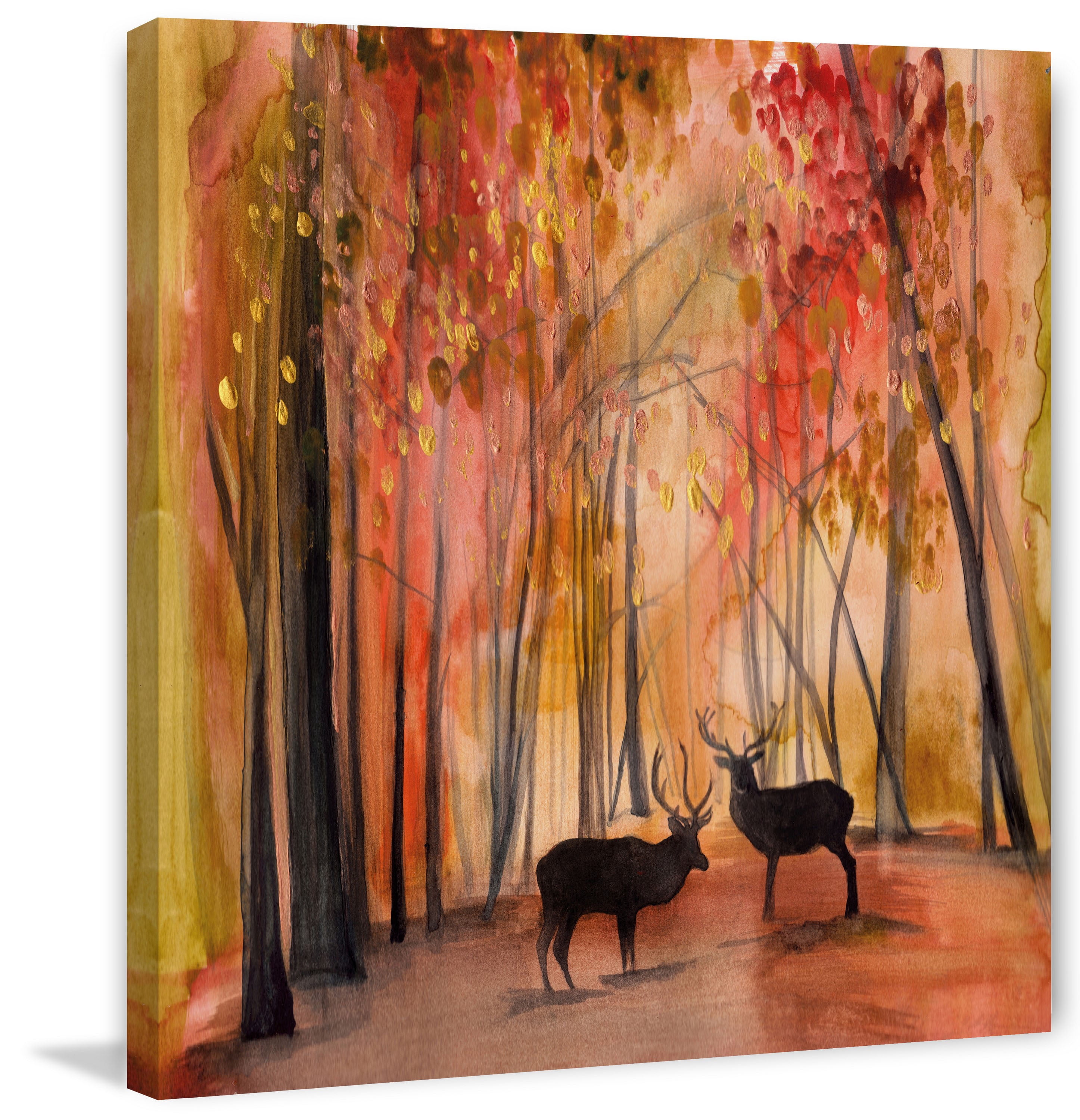 "Autumn Moose" Painting Print on Wrapped Canvas