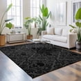 thumbnail image 3 of Large Area Rugs 6'x9', Black Skeleton Carpet Runner Indoor Outdoor Rugs Home Decor Aesthetic, Light Blue Horror Skull Vintage Chic Art Non Slip Mats Washable Accent Rug for Living Room Bedroom, 3 of 8