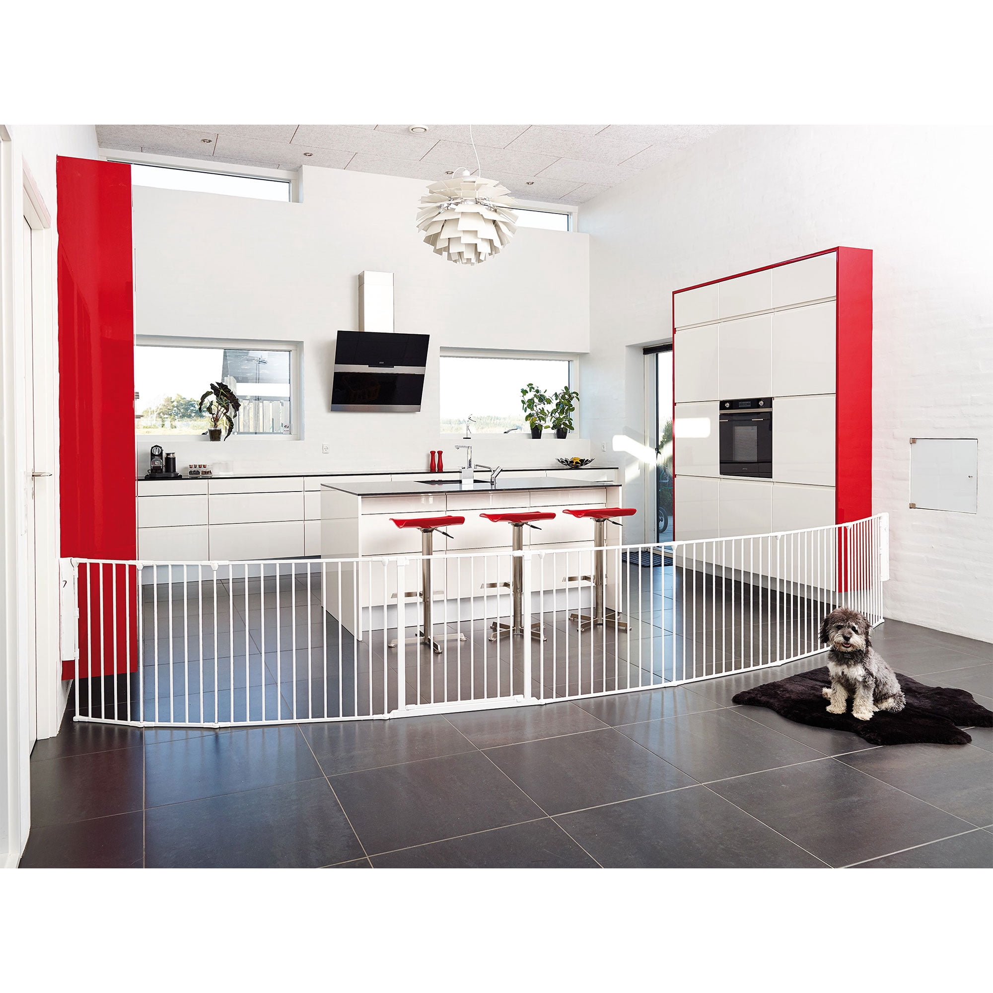 Scandinavian Pet Design Pet Flex System XXL Wall Mounted Dog Gate, White