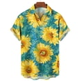 thumbnail image 5 of Camisas hawaianas para hombre, camisas con estampado 3D de girasoles para hombre, ropa de moda con solapa de manga corta para hombre, camisetas holgadas de gran tamaño, 5 of 5