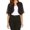 Black, variant on Women Chiffon Cardigan Short Sleeve Sheer Front Open Top Blouse, M, White