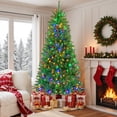 thumbnail image 3 of Bigleap 4.5ft Pre-lit Artificial Christmas Tree with Warm White LED Lights, Hinged Spruce for Home Office Holiday Decor, 3 of 13