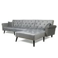 thumbnail image 7 of Veryke L-Shaped Convertible Sofa Sleeper Beds, Sofa Bed for Living Room/Guest Room - Gray, 7 of 7
