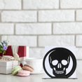 thumbnail image 3 of 2X Soporte para Servilletas de CóCtel, DiseñO de Calavera de Halloween, Soporte para PañUelos Negro, Organizador para Servilletas de Papel de Hierro, 3 of 5