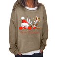 thumbnail image 1 of Sudaderas de Cuello Redondo de Navidad Para Mujer Primavera Otoño Manga Larga Impreso Suéter Top Odeerbi ODB193657, 1 of 5