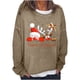 thumbnail image 2 of Ichuanyi liquidación de mujeres impresas con cuello redondo aflojar una sola sudadera tops jarra de jersey ICHUANYI WER202308212880, 2 of 5