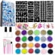 thumbnail image 1 of Kit de tatuajes temporales con purpurina para niños con 24 purpurinas corporales y plantillas, 1 of 7