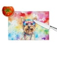 thumbnail image 4 of Yorkshire Terrier Hippie Dawg Glass Cutting Board Large 12 in x 15 in, 4 of 5