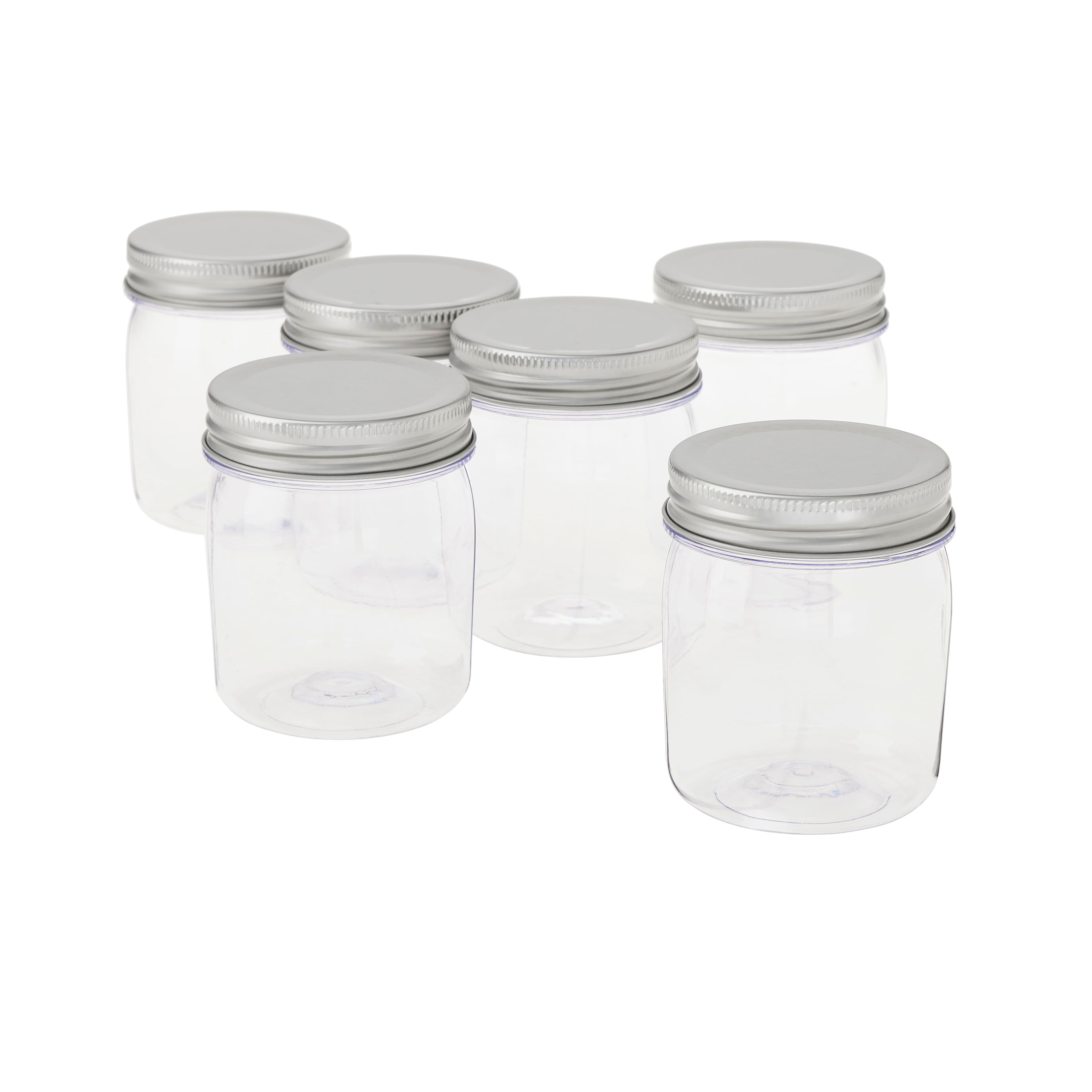 Axe Sickle 8 Ounce Plastic Jars Clear Plastic Mason Jars Storage Containers  Wide Mouth With Lids For Kitchen & Household Storage Airtight Container 6