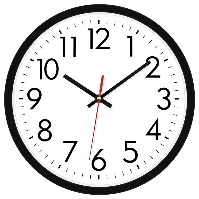 Reloj de pared Lumuasky, silencioso, no hace tictac, 30 cm, cuarzo, negro