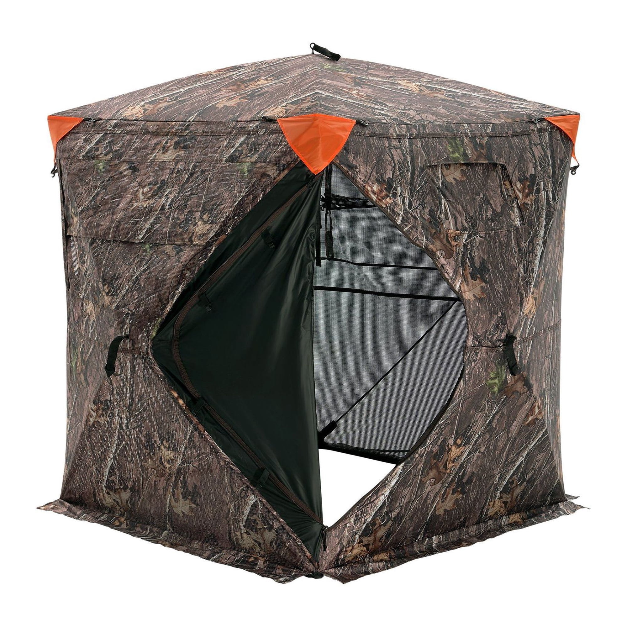 Hunting Blind 270° See Through 1-2 Person Deer Blind Tent with Carrying Bag Portable Hunting Shelter for Turkey Hunting Camouflage Ground Blind