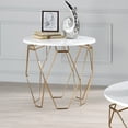 thumbnail image 2 of Furniture of America Glaser End Table with Metal Frame, White, 2 of 8