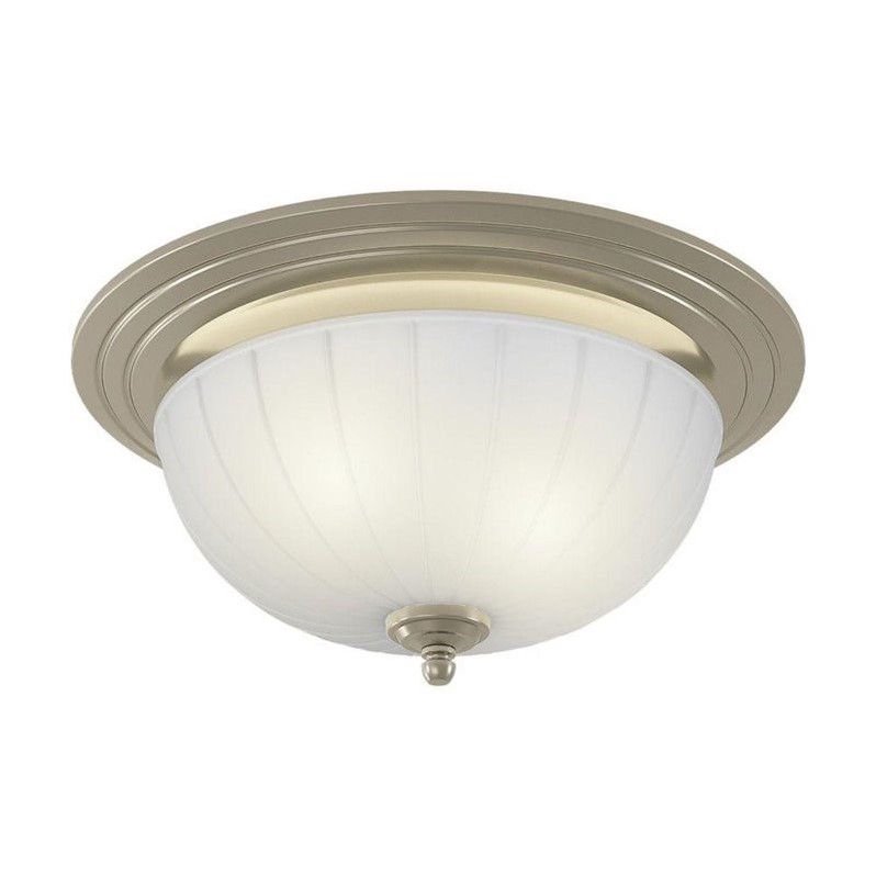 Decorative Brushed Nickel 70 CFM Ceiling Exhaust Bath Fan with Light