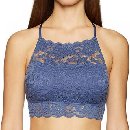 Women Backless Lace Bra Vest Crochet Tank Camisole Padded Bra Crop Top Lingerie Spaghetti Strap Cami Bra
