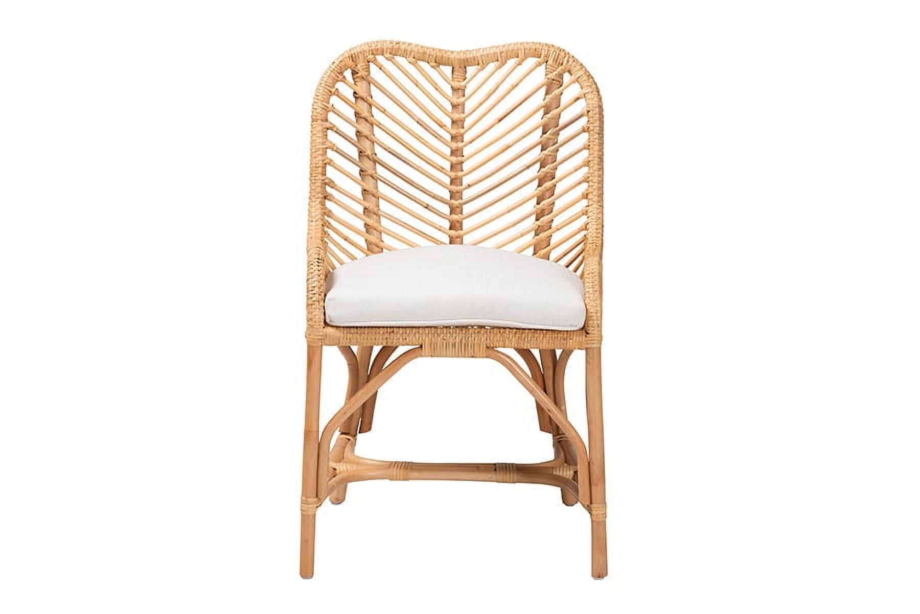 Baxton Studio Arween Modern Bohemian Natural Brown Rattan Dining Chair