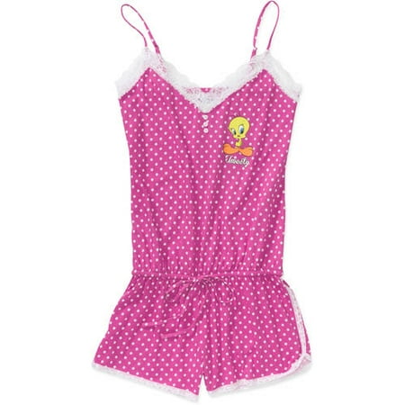 Juniors Tweety Bird Knit Sleep Romper