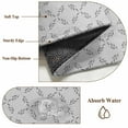 thumbnail image 6 of 2x3 Ft Entryway Area Rug, Grey Morocco Kitchen Rug Runner Washable Floor Mat, Abstract Geometric Leaf Diamond Lattice Non Slip Indoor Door Mat Throw Carpet for Bathroom Living Room Bedroom, 6 of 8