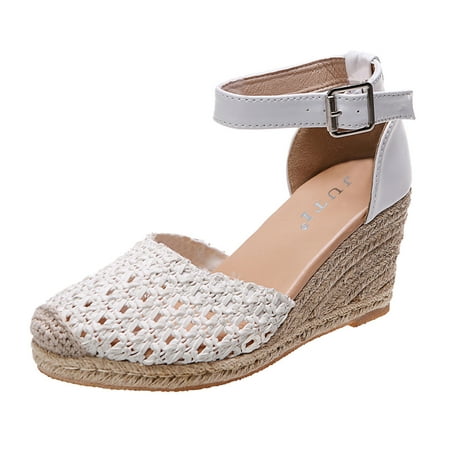 

QYZEU Sandal Heels Shoes for Women Dress Sandals With Rhinestones for Women Peep Shoes Strap Breathable Wedges Comfortable Buckle Summer Beach Fashion Weave Sandals Women Toe Women S Sandals