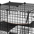 thumbnail image 4 of ZENSTYLE Pet Cage 4-Tier Pet Enclosure with Hammock Indoor Outdoor Cat Crate Black, 4 of 10
