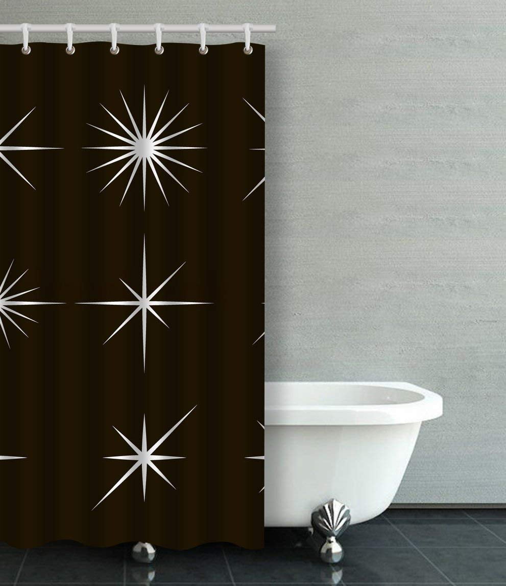 Christmas Colored Lights Fireworks Shower Curtain Bathroom Fabric Bath Curtains 