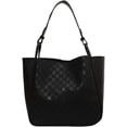 thumbnail image 1 of LinYooLi Women Fashion Mini Grid Tote Hobo Handbag Shiny Faux Leather Shoulder Bag Purse, 1 of 4