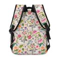 thumbnail image 4 of Gaeub Bunny Floral Ergonomic Lightweight Laptop Backpack - Multiple Pockets for School, Work, Travel, Outdoor Activities -One Size, 4 of 5