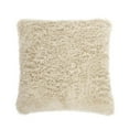thumbnail image 2 of Astrid 20" Accent Throw Pillow Cover with Feather Insert Cream Beige Faux Fur, 2 of 3