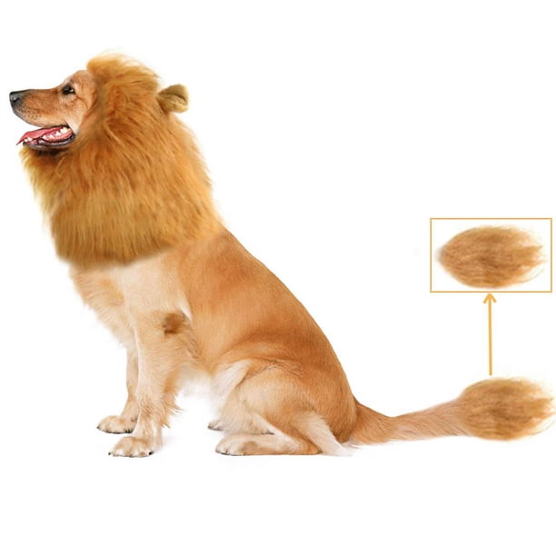 El perro con peluca para mascotas se convierte en un león en segundos un león divertido con orejas capucha y cola marrón en cuenta que al pedir la cola agregue un ANGGREK Otros