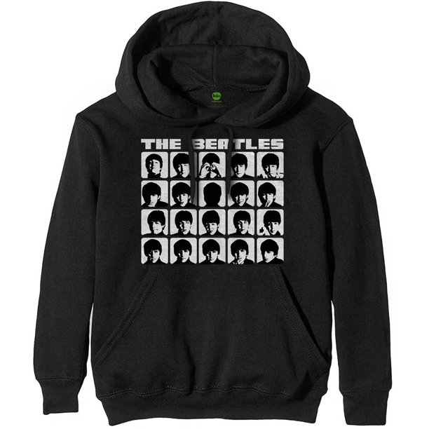The Beatles - Sudadera Hard Day’s Night Caras para Adultos Unisex (Negro)